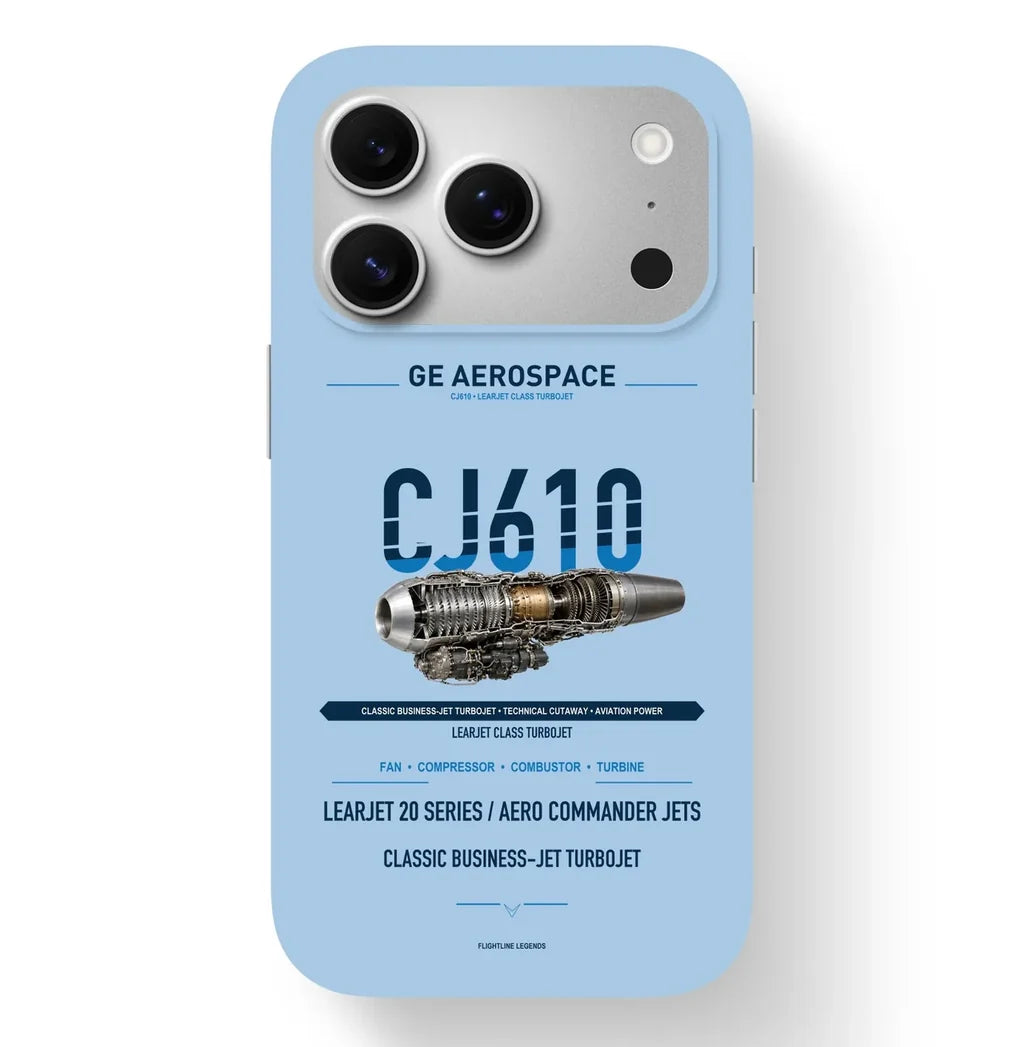 CJ610 Case design on light blue iphone case