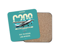 Thumbnail for Cessna 208 Caravan design on turquoise 1 piece coaster
