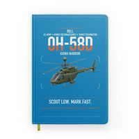 Thumbnail for Bell OH-58D Kiowa Warrior design on turquoise notebook
