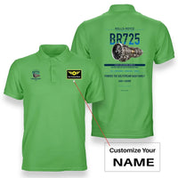 Thumbnail for BR725 design on light green polo with custom name badge