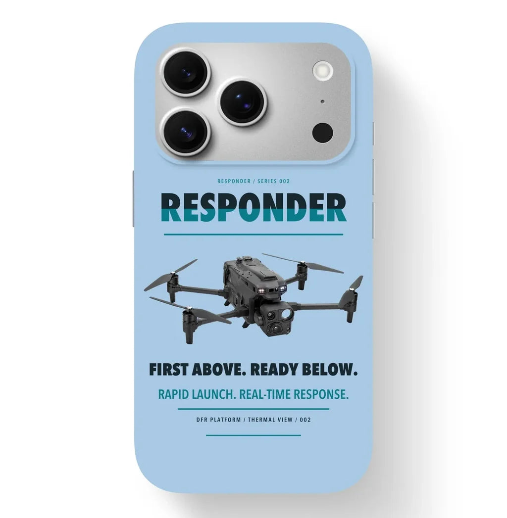 BRINC Responder Case design on light blue iphone case