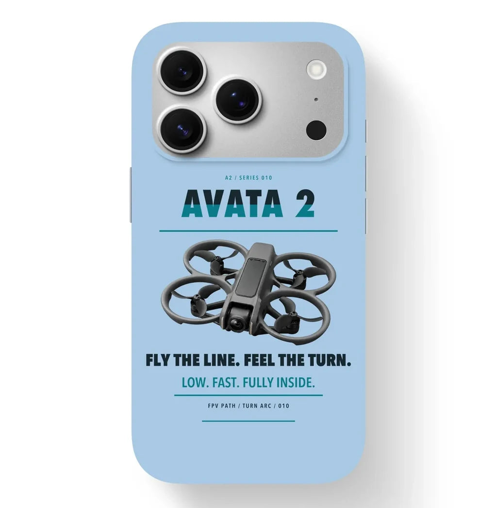 DJI Avata 2 Case design on light blue iphone case