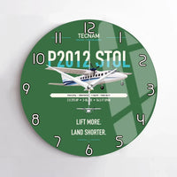 Thumbnail for Tecnam P2012 STOL design on green no frame wall clock