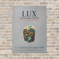Thumbnail for Luxembourg Airport LUX vertical canvas print - no frame - light gray background