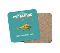 Thumbnail for Bristol Sycamore HR14 design on turquoise 1 piece coaster