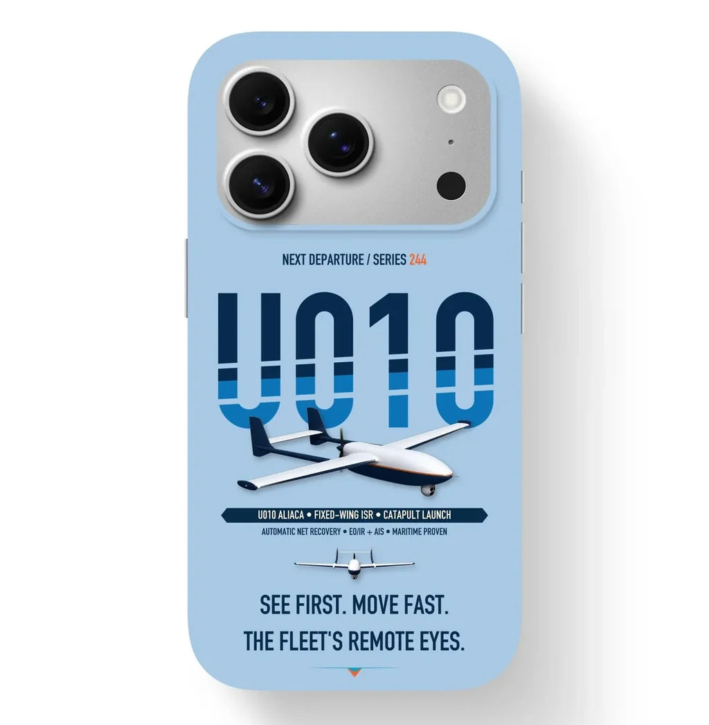 Airbus U010 Aliaca Fixed-wing Case design on light blue iphone case