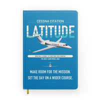 Thumbnail for Cessna Citation Latitude design on turquoise notebook