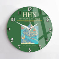 Thumbnail for Frankfurt-Hahn Airport (HHN) design on green no frame wall clock