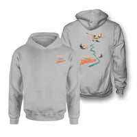 Thumbnail for SIGNAL 586 - Pontoons Point Toward Tomorrow - Double-Side Hoodie design on light gray double side hoodie