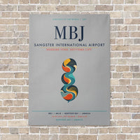 Thumbnail for Sangster International Airport MBJ vertical canvas print - no frame - light gray background