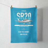 Thumbnail for Cirrus SR20 design on turquoise towel