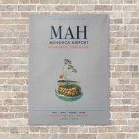 Thumbnail for Menorca Airport MAH vertical canvas print - no frame - light gray background