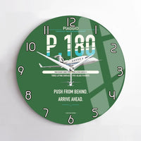 Thumbnail for Piaggio P.180 Avanti EVO design on green no frame wall clock