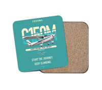 Thumbnail for Cessna 150M design on turquoise 1 piece coaster