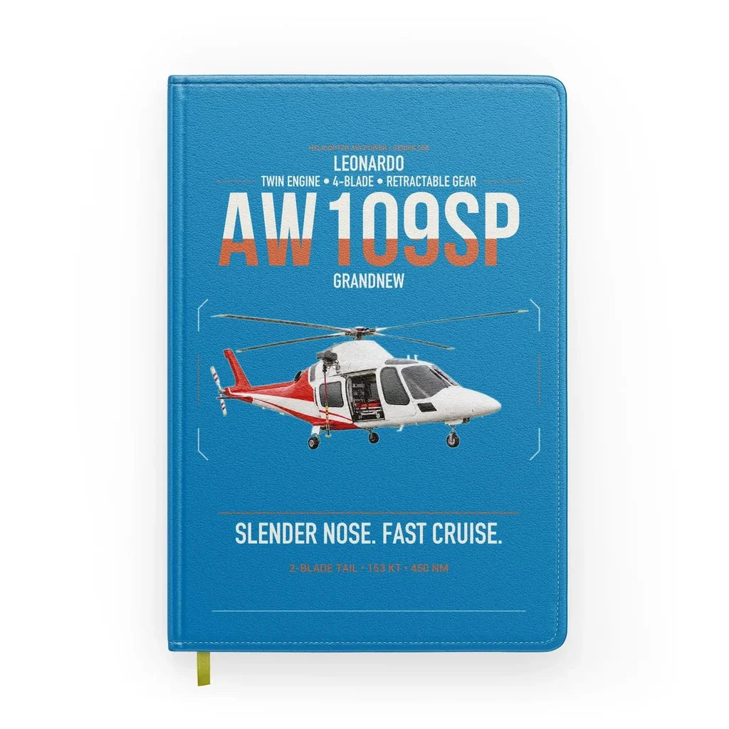 Leonardo AW109SP GrandNew design on turquoise notebook