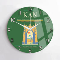 Thumbnail for Mallam Aminu Kano International Airport (KAN) design on green no frame wall clock