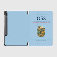 Thumbnail for Osh International Airport (OSS) design on light blue samsung tablet tablet case