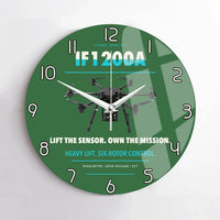 Thumbnail for Inspired Flight IF1200A design on green no frame wall clock