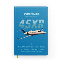 Thumbnail for Bombardier Learjet 45XR design on turquoise notebook