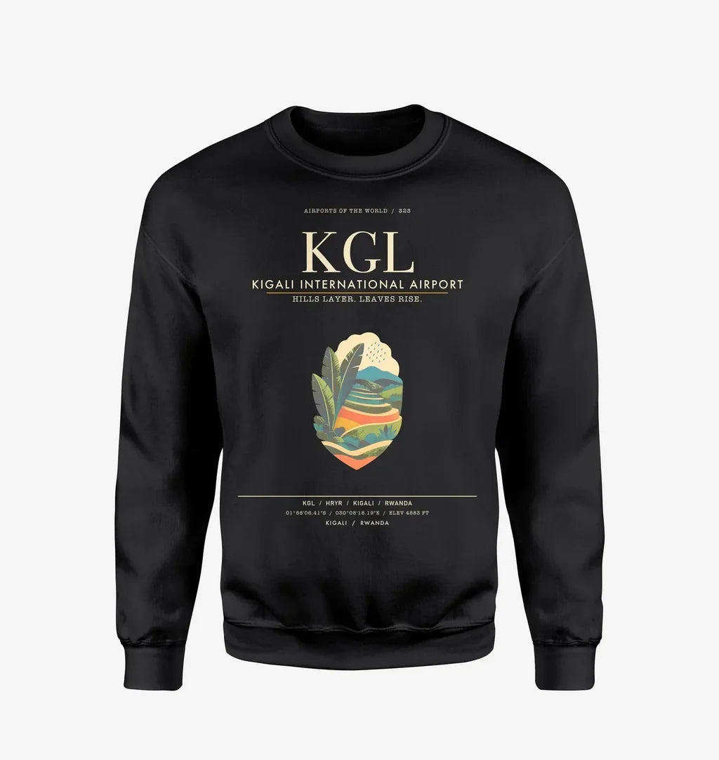 Kigali International Airport KGL Sweatshirt - Black