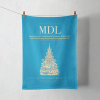 Thumbnail for Mandalay International Airport (MDL) design on turquoise towel