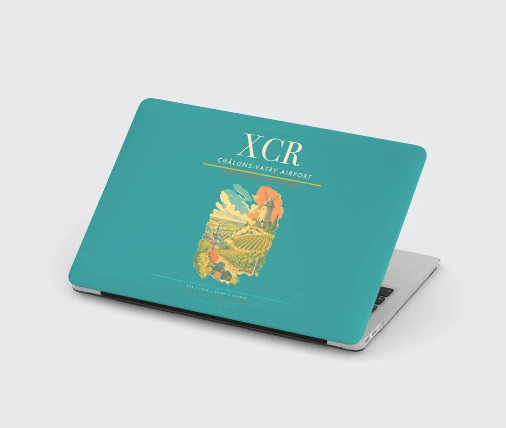 Châlons-Vatry Airport (XCR) design on turquoise MacBook case