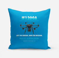 Thumbnail for Inspired Flight IF1200A design on turquoise pillow