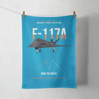 Thumbnail for F-117A Nighthawk Own The Night design on turquoise towel