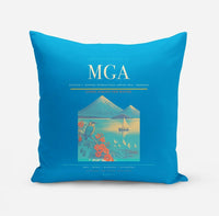 Thumbnail for Augusto C. Sandino International Airport (MGA) design on turquoise pillow