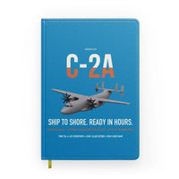 Thumbnail for C-2A Greyhound design on turquoise notebook