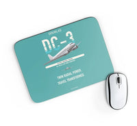 Thumbnail for Douglas DC-3 design on turquoise rectangle mouse pad