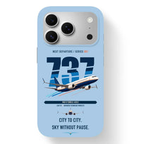 Thumbnail for Boeing 737 MAX 8 design on light blue magsafe iphone case