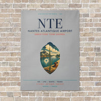 Thumbnail for Nantes Atlantique Airport NTE vertical canvas print - no frame - light gray background
