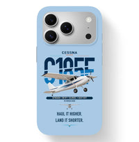 Thumbnail for Cessna A185F Skywagon design on light blue magsafe iphone case, for iPhone 17 Pro