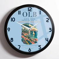 Thumbnail for Olbia Costa Smeralda Airport (OLB) design on light blue framed wall clock