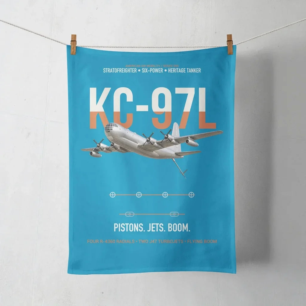 KC-97L STRATOFREIGHTER design on turquoise towel