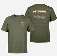 Thumbnail for Leonardo AW101 Merlin HM2 design on green army t-shirt, double-side print