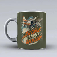 Thumbnail for 657 - Silence Starts At The Open Door - Mug design on green army signal