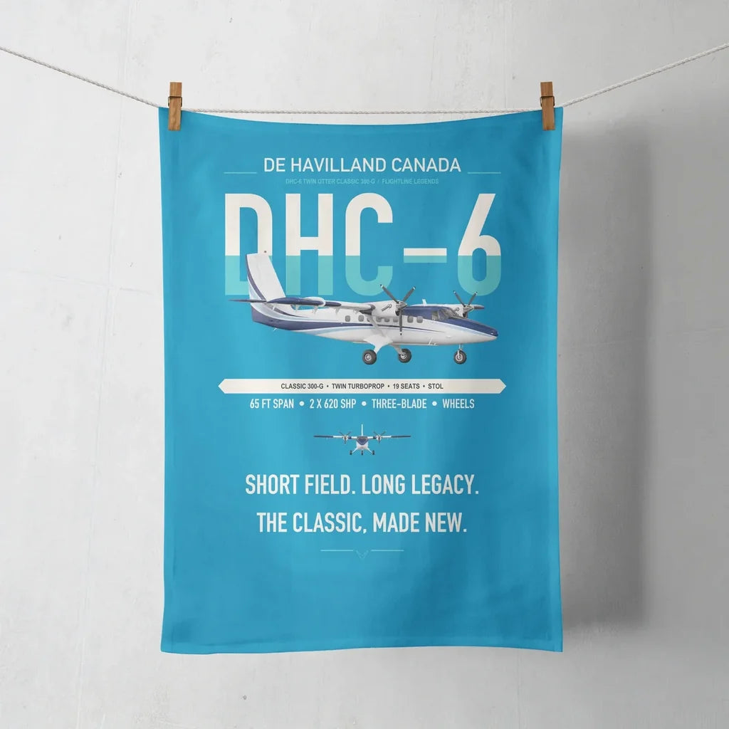 DHC-6 Twin Otter Classic 300-G design on turquoise towel