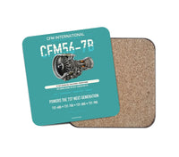 Thumbnail for CFM56-7B design on turquoise 1 piece coaster