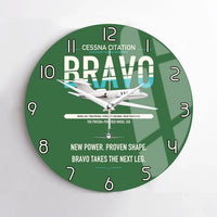 Thumbnail for Cessna Citation Bravo design on green no frame wall clock