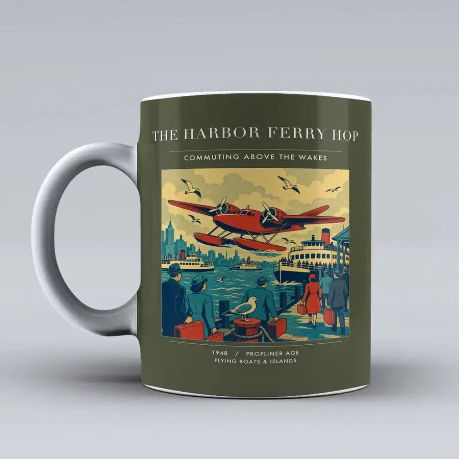VINTAGE G4361 - The Harbor Ferry Hop - Ceramic Mug design on greenarmy