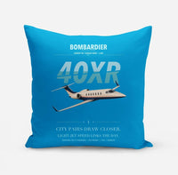Thumbnail for Bombardier Learjet 40XR design on turquoise pillow