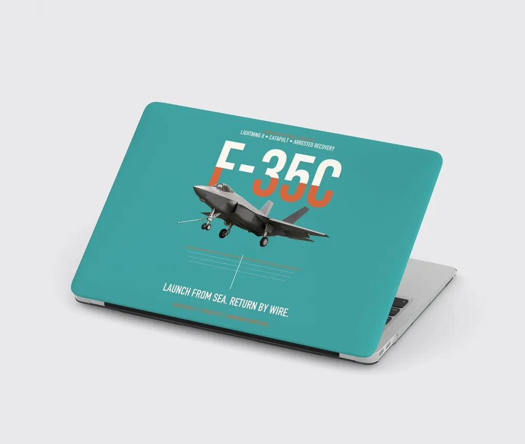 F-35C Lightning II Launch From Sea Return By Wire design on turquoise MacBook case