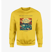 Thumbnail for VINTAGE G4433 - The First Frost Ferry - Designed Sweatshirts design on yellow