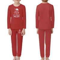 Thumbnail for Student Pilot (Helicopter) children pajamas - Red