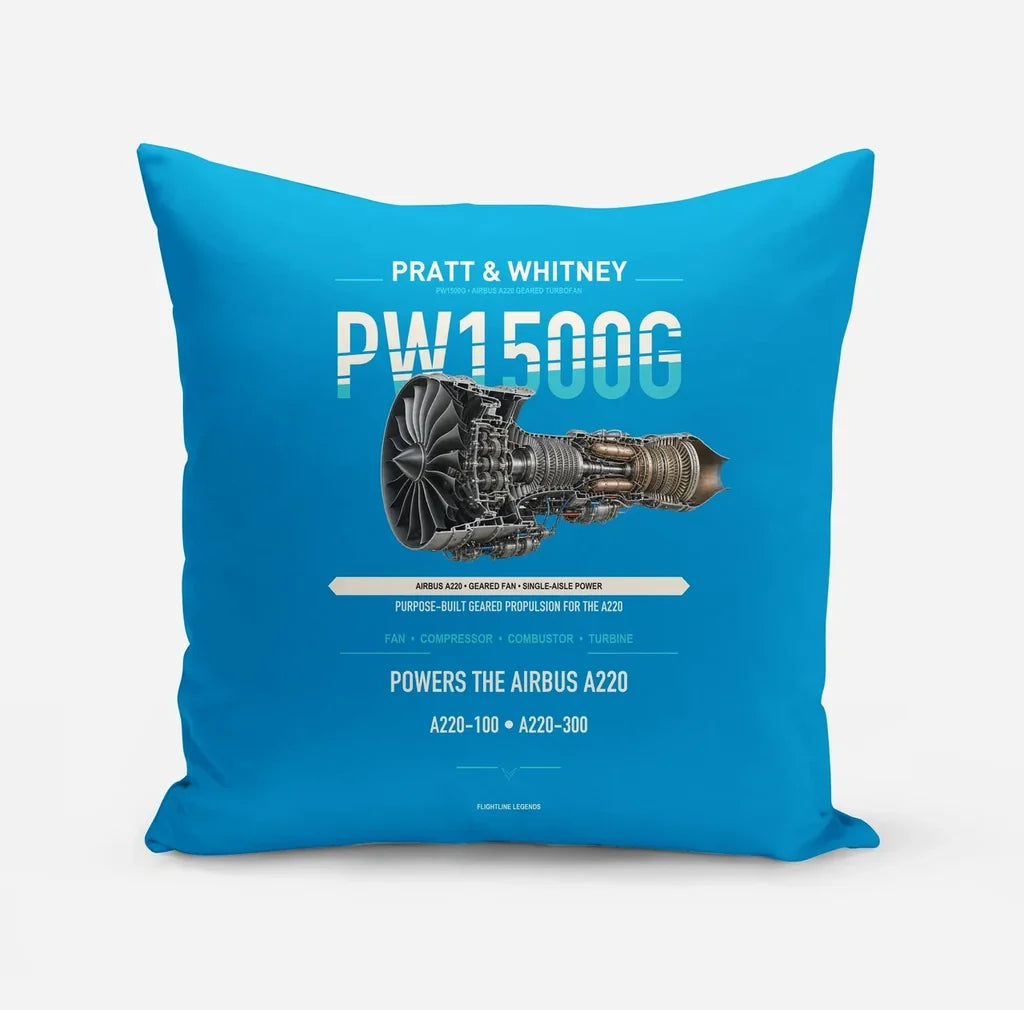 PW1500G design on turquoise pillow