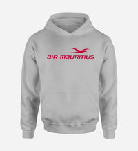 Thumbnail for Air Mauritius Airlines logo printed on light gray hoodie