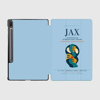 Thumbnail for Jacksonville International Airport (JAX) design on light blue samsung tablet tablet case
