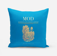 Thumbnail for Modesto City-County Airport (MOD) design on turquoise pillow